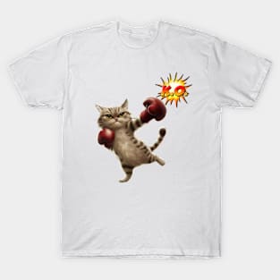 Boxing Cat Boxer Funny Cat Graphic T-Shirt